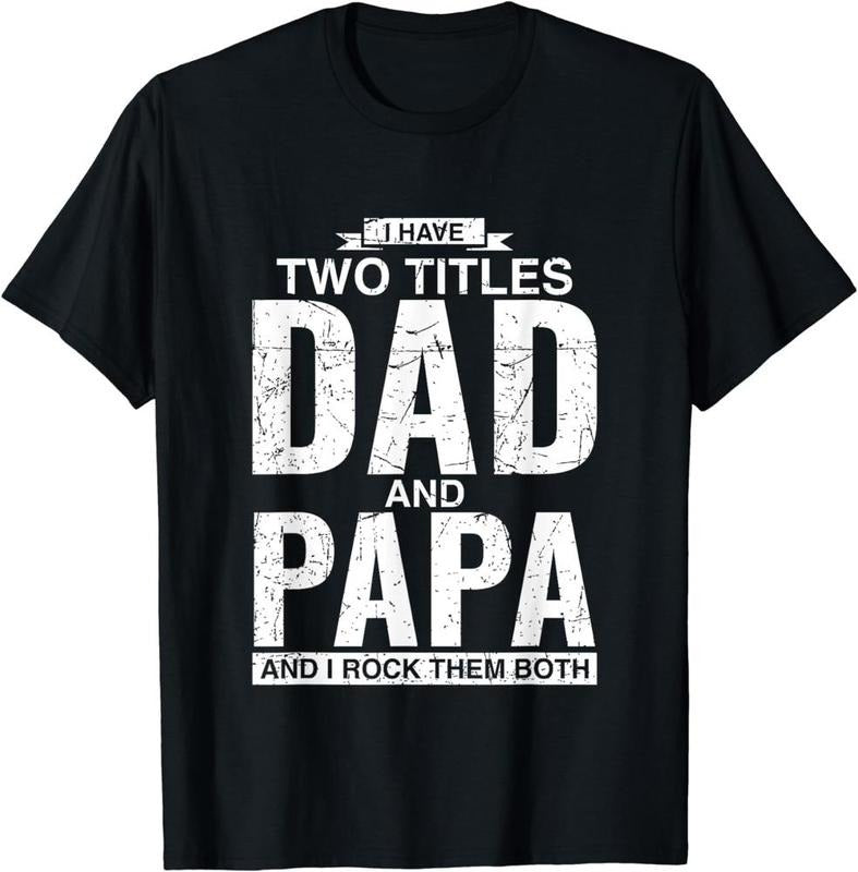 [100% Cotton] Cool Dad And Papa Double Title Rocking T-Shirt For Awesome Fathers Hoodie, Sweatshirt | HypeDripTees.com