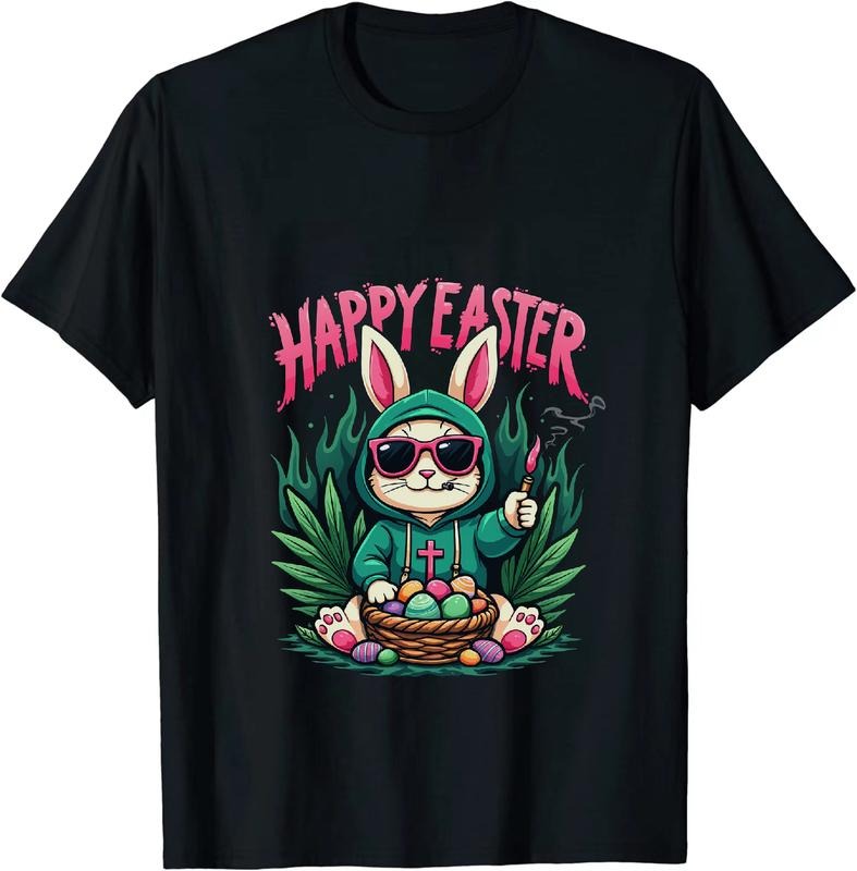 [100% Cotton] Corporate Titan Happy Easter 420 T - Shirt With Bunny Hoodie, Sweatshirt | HypeDripTees.com