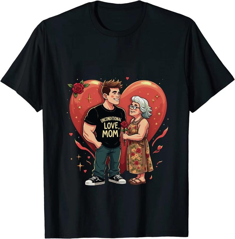 [100% Cotton] Couple In Love With Red Heart And Roses T-Shirt For Unconditional Love Moments Hoodie, Sweatshirt