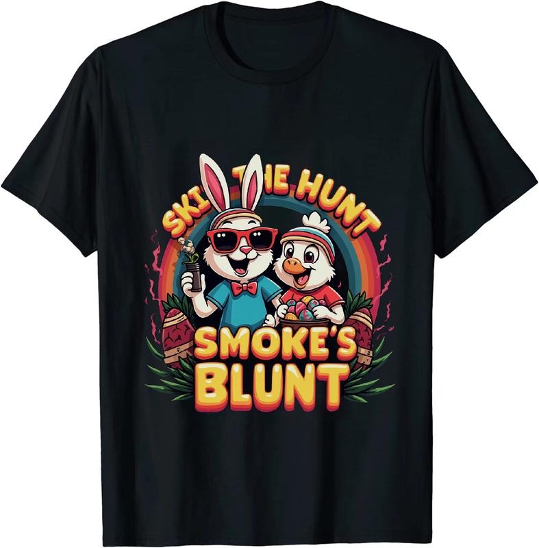 [100% Cotton] Crown Inspired Easter 4 20 25 T - Shirt With Bunny Duck And Smoke Hoodie, Sweatshirt | HypeDripTees.com