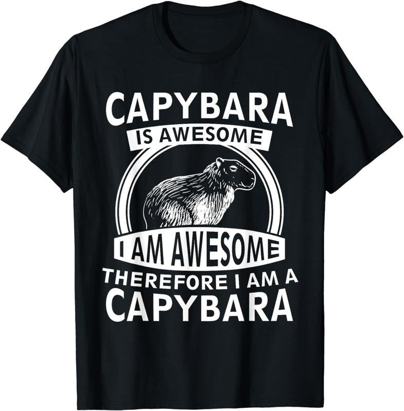 [100% Cotton] Cute Capybara Animal Lover Awesome Statement T-Shirt Design