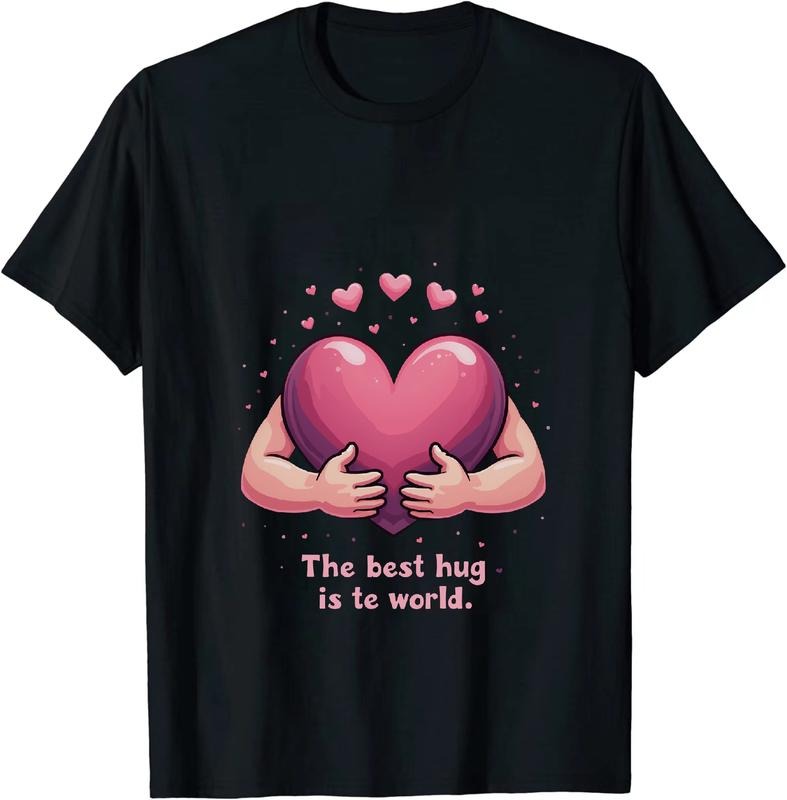 [100% Cotton] Cute Cartoon Heart Hug Best Love Warmth T-Shirt Hoodie, Sweatshirt | HypeDripTees.com