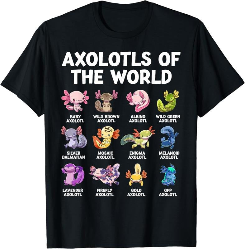[100% Cotton] Cute Colorful Axolotl Collection T-Shirt For Animal Lovers Hoodie, Sweatshirt | HypeDripTees.com