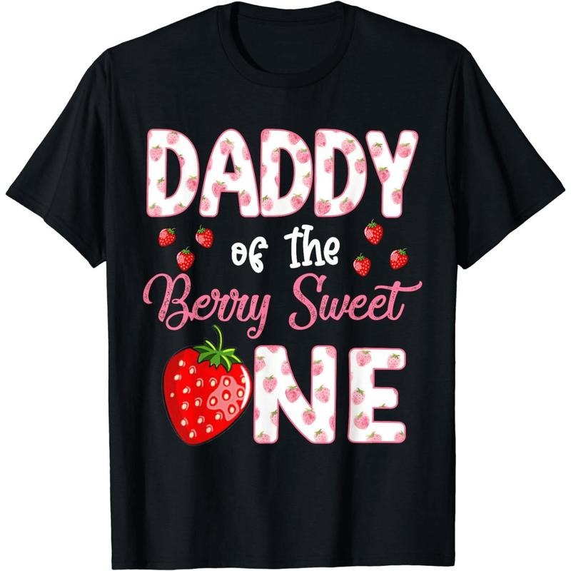 [100% Cotton] Cute Daddy Berry Sweet Strawberry Family T-Shirt For Kids And Parents Hoodie, Sweatshirt | HypeDripTees.com