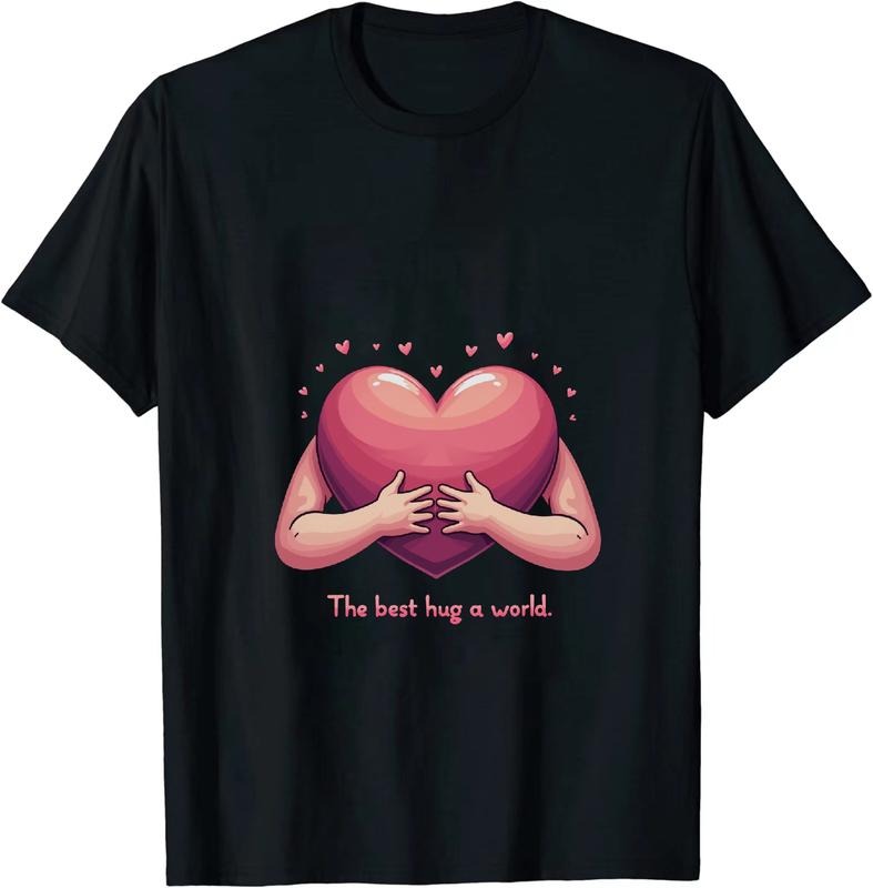 [100% Cotton] Cute Heart Hug Best Warm Love Feeling T-Shirt Design Hoodie, Sweatshirt | HypeDripTees.com