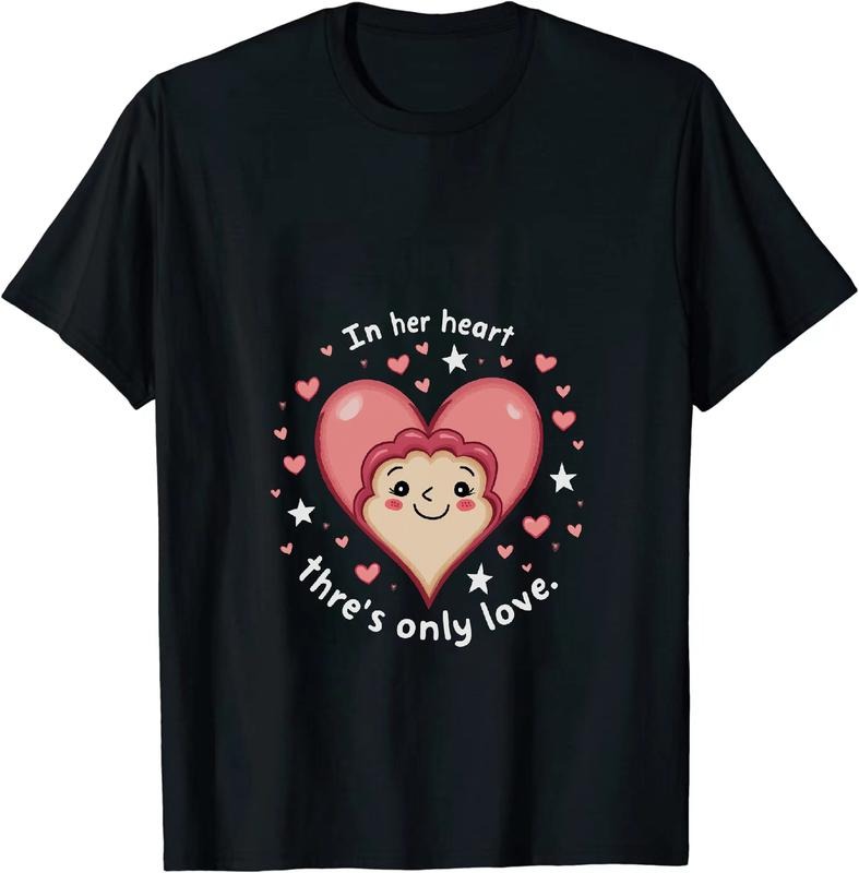 [100% Cotton] Cute Heart Love Character In Her Heart T-Shirt Design Hoodie, Sweatshirt | HypeDripTees.com