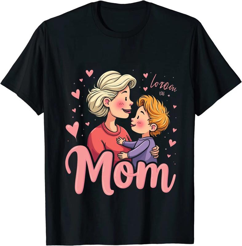 [100% Cotton] Cute Mom And Child Heartwarming Love Design T-Shirt Hoodie, Sweatshirt | HypeDripTees.com