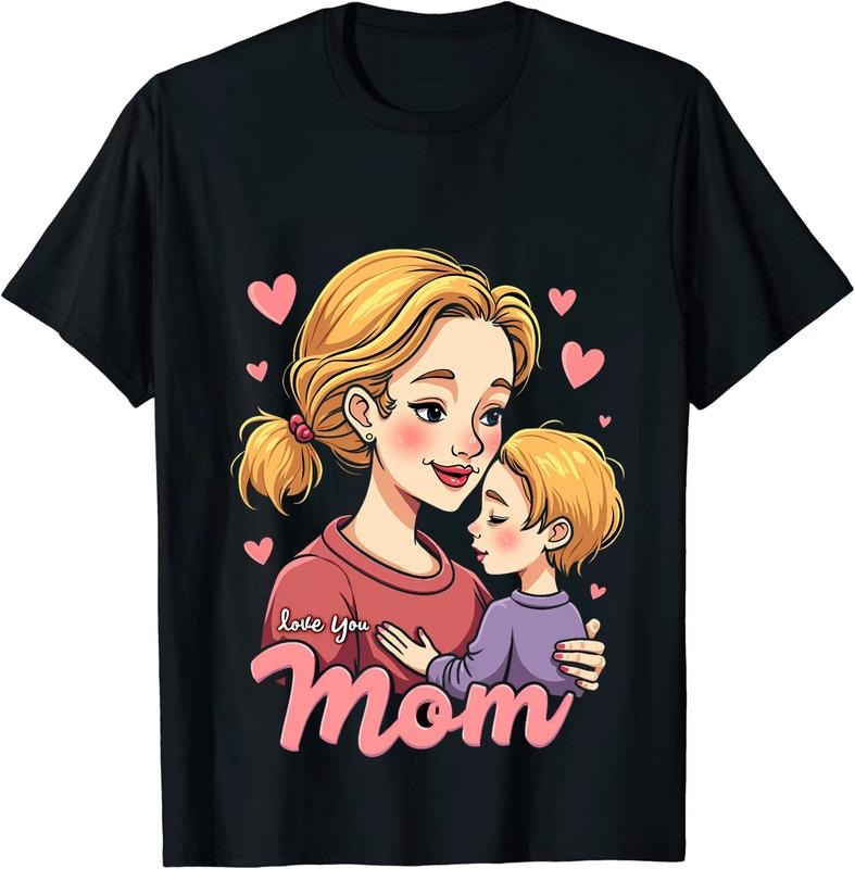 [100% Cotton] Cute Mom And Child Love You Heart Design T-Shirt Hoodie, Sweatshirt | HypeDripTees.com