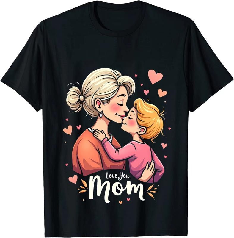 [100% Cotton] Cute Mom And Child Love You Mom Heart Design T-Shirt Hoodie, Sweatshirt | HypeDripTees.com