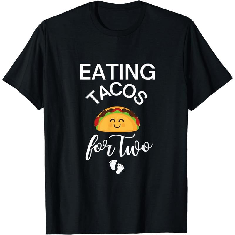 [100% Cotton] Cute Taco With Baby Footprints Eating For Two Funny T-Shirt Design Hoodie, Sweatshirt | HypeDripTees.com
