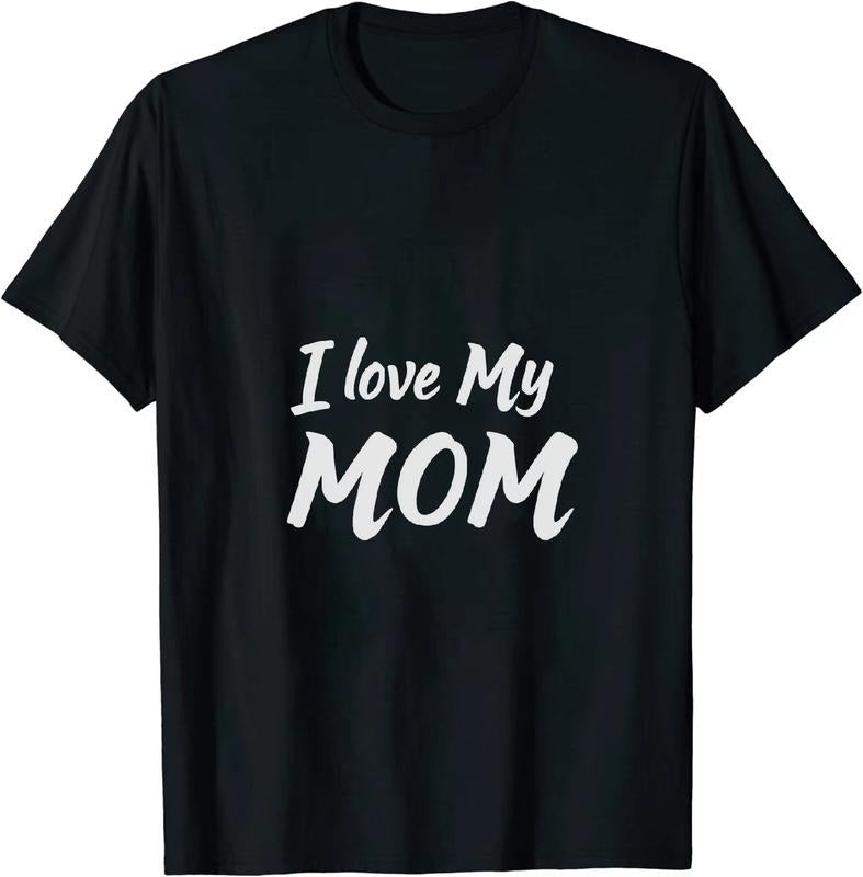 [100% Cotton] Devoted - Hearted Mom - Tribute T - Shirt I Love My Mom for Family