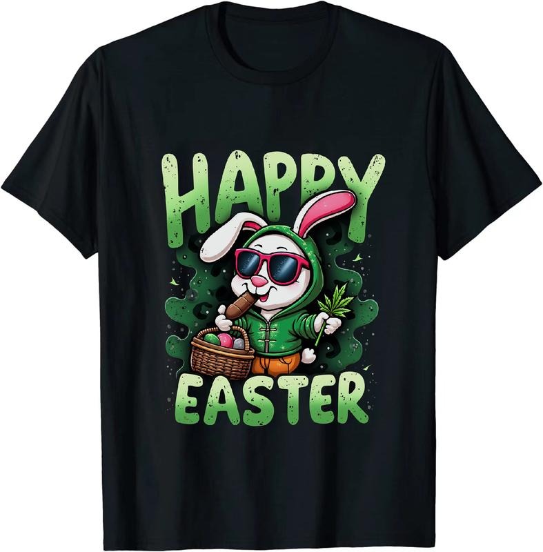 [100% Cotton] Dope Easter Bunny 420 T - Shirt With Cross Symbol Hoodie, Sweatshirt | HypeDripTees.com