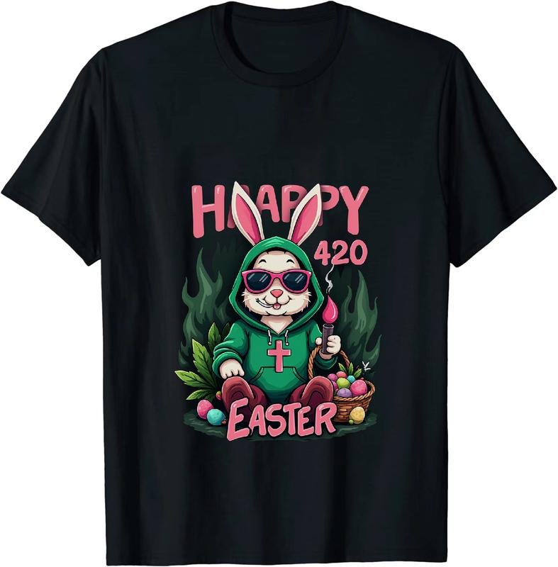 [100% Cotton] Dynastic 420 Easter T - Shirt With Bunny And Basket Hoodie, Sweatshirt | HypeDripTees.com