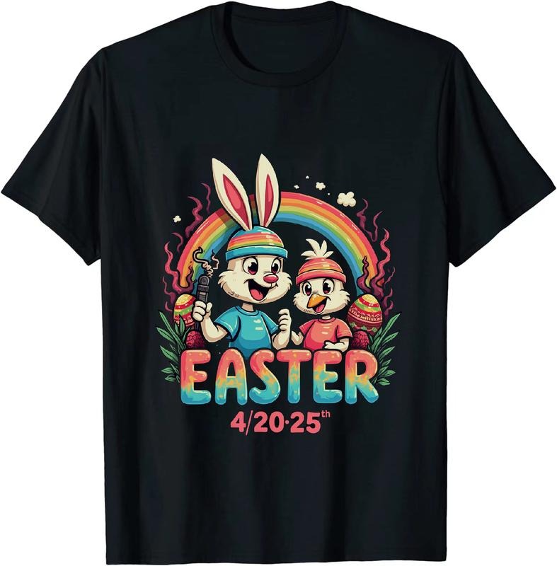 [100% Cotton] Dynastic Easter 4 20 25 T - Shirt With Bunny Duck And Egg Art Hoodie, Sweatshirt | HypeDripTees.com