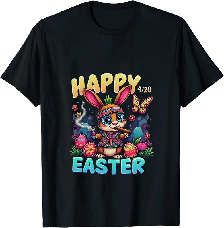 [100% Cotton] Dynastic Happy 4 - 20 Easter T - Shirt With Bunny And Festive Details Hoodie, Sweatshirt | HypeDripTees.com