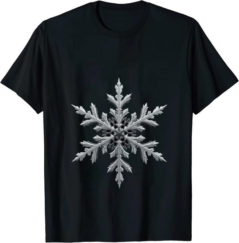 [100% Cotton] Elegant Silver Snowflake Winter Magic Design T-Shirt For Men And Women Hoodie, Sweatshirt | HypeDripTees.com