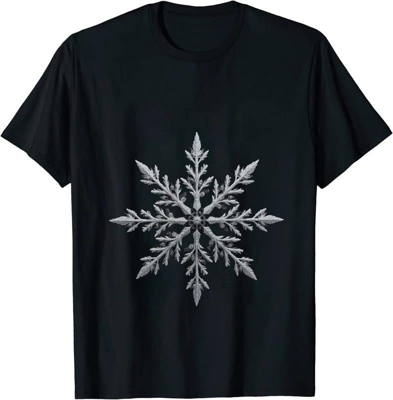 [100% Cotton] Elegant Snowflake Winter Wonderland Black T-Shirt For Men And Women Hoodie, Sweatshirt | HypeDripTees.com