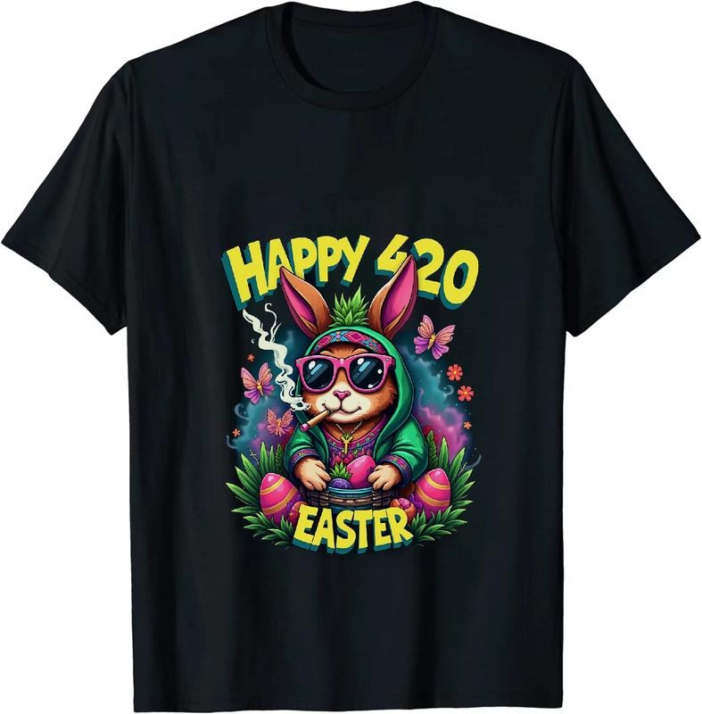 [100% Cotton] Financial Baron Happy 4 - 20 Easter Bunny T