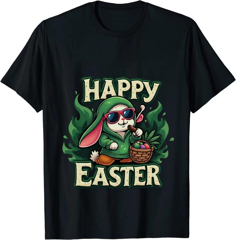 [100% Cotton] Fire AF 420 Easter T - Shirt Green Accents Hoodie, Sweatshirt | HypeDripTees.com