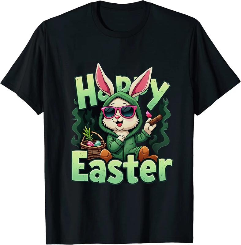 [100% Cotton] Fire As Hell Easter Bunny 420 T - Shirt Green Shade Hoodie, Sweatshirt | HypeDripTees.com