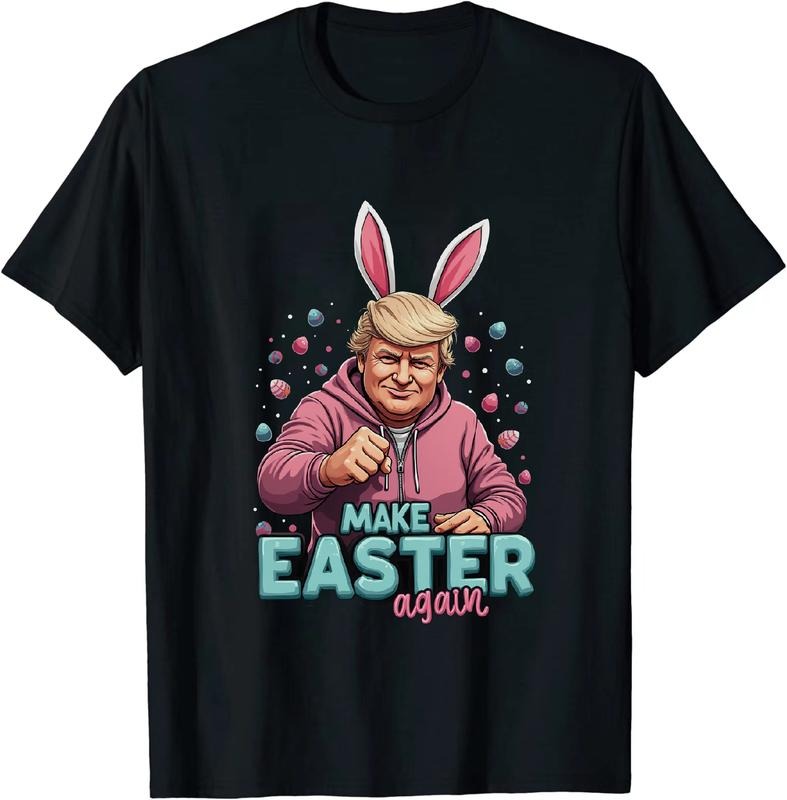 [100% Cotton] Fire Easter T - Shirt With Bunny Design Hoodie, Sweatshirt | HypeDripTees.com