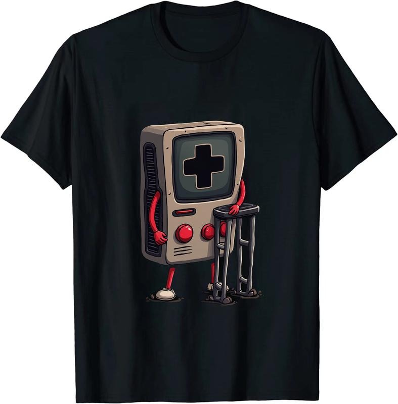 [100% Cotton] Fire Gaming Character With Crutch T - Shirt Hoodie, Sweatshirt | HypeDripTees.com
