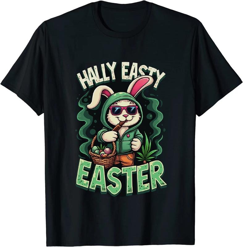 [100% Cotton] Fire Tastic Easter Bunny 420 T - Shirt Green Hue Hoodie, Sweatshirt | HypeDripTees.com