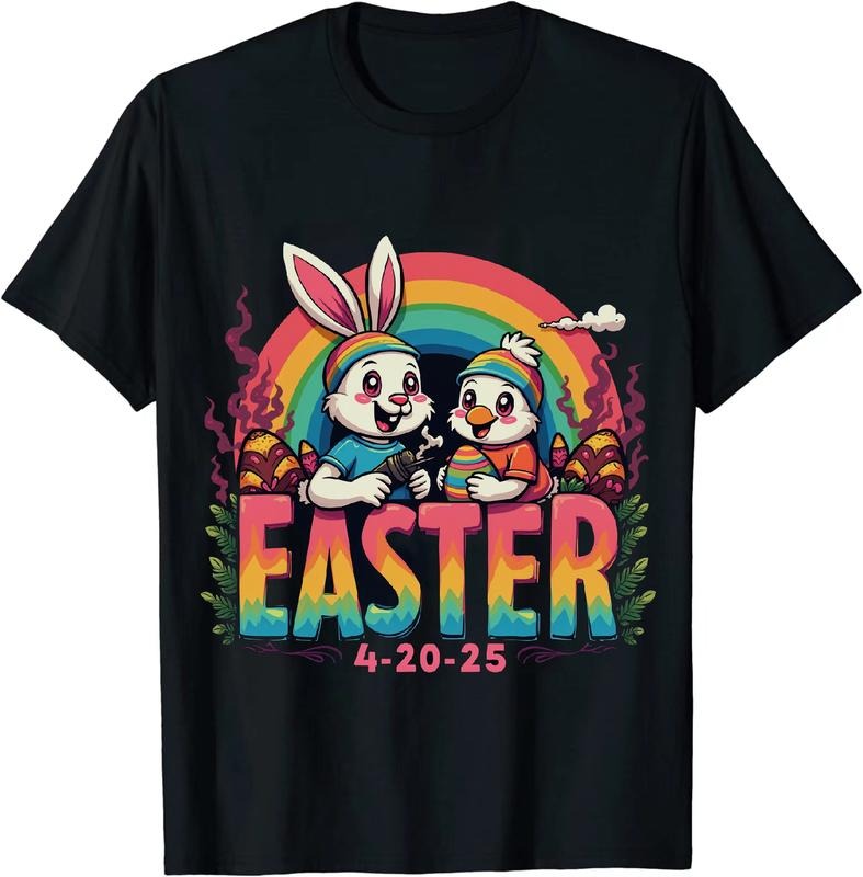 [100% Cotton] Fly Easter 4 20 25 T - Shirt With Bunny Duck And Festive Vibe Hoodie, Sweatshirt | HypeDripTees.com