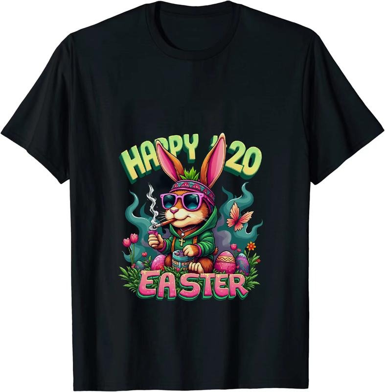 [100% Cotton] Gentry Style Happy 4 - 20 Easter T - Shirt With Bunny And Festive Details Hoodie, Sweatshirt | HypeDripTees.com