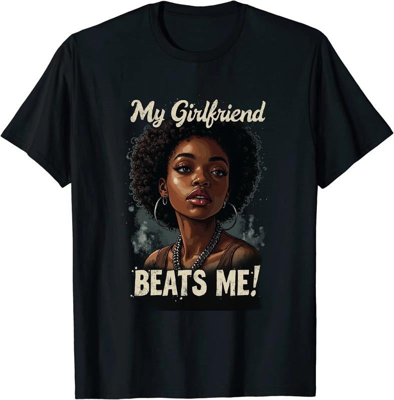 [100% Cotton] Giggle Inducing My Girlfriend Beats Me Unisex Short Sleeve T Shirt Hoodie, Sweatshirt | HypeDripTees.com