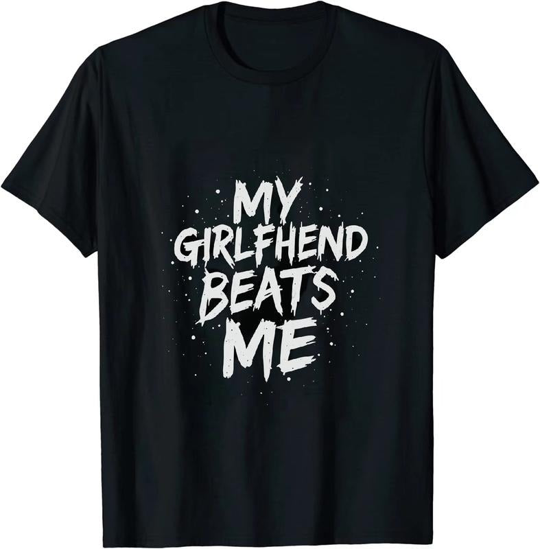 [100% Cotton] Giggle Inducing My Girlfriend Beats Me Unisex T Shirt Hoodie, Sweatshirt | HypeDripTees.com