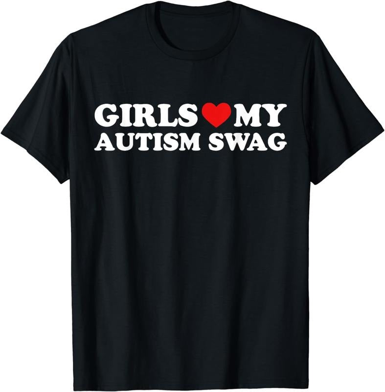 [100% Cotton] Girls My Autism Swag Heart Love Pride T-Shirt For Women And Teens Hoodie, Sweatshirt | HypeDripTees.com