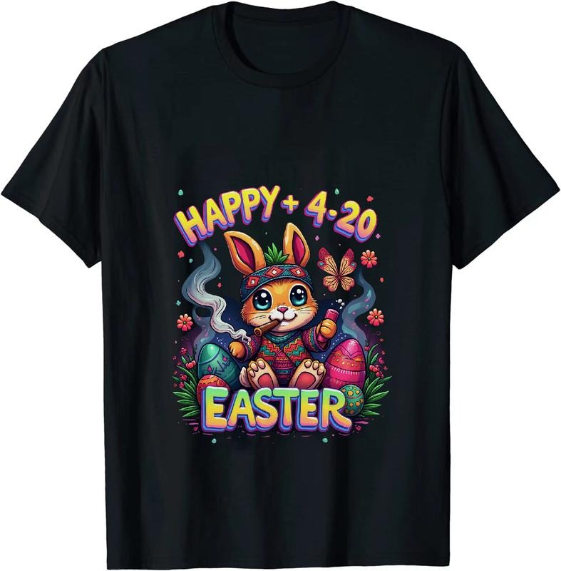 [100% Cotton] Groovy Happy 4 - 20 Easter T - Shirt With Bunny And Festive Details Hoodie, Sweatshirt | HypeDripTees.com