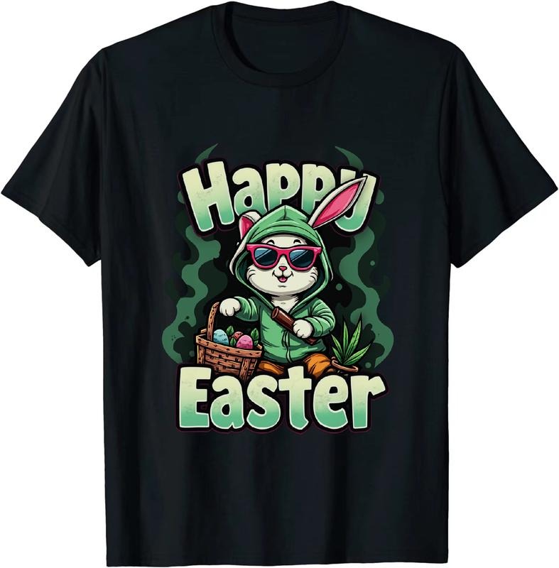 [100% Cotton] Groovy Smoking Easter Bunny 420 T - Shirt Hoodie, Sweatshirt | HypeDripTees.com