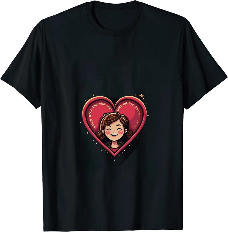 [100% Cotton] Happy Smiling Woman In Red Heart Repeating I Am So Happy T-Shirt Hoodie, Sweatshirt | HypeDripTees.com