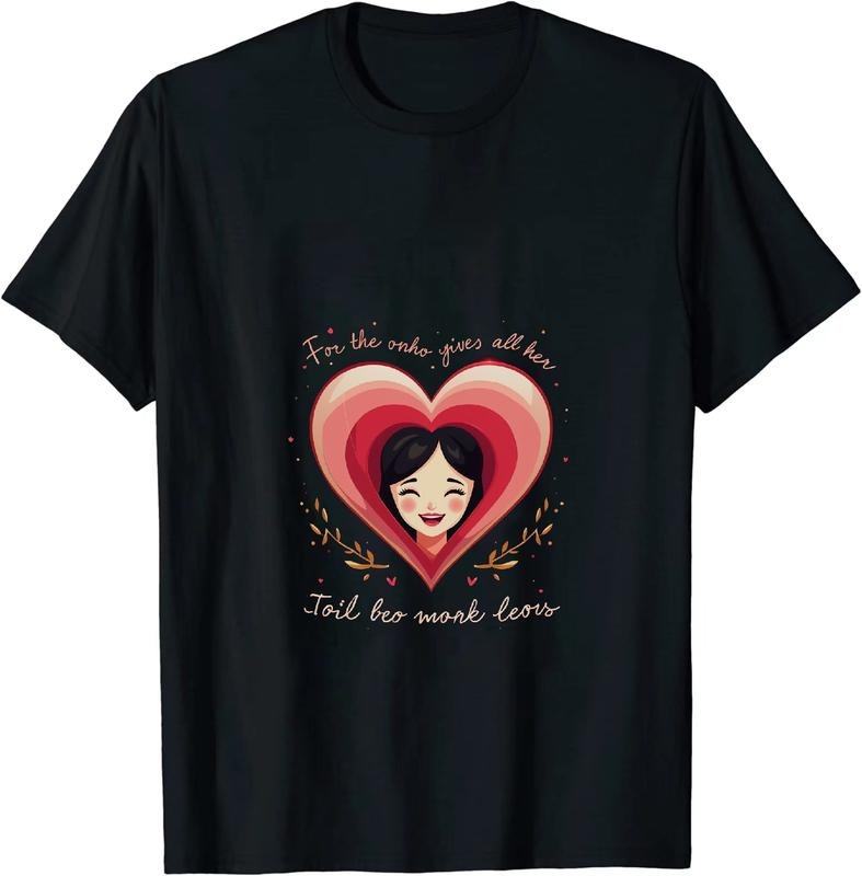 [100% Cotton] Heart Design Smiling Woman Love For Her T-Shirt Hoodie, Sweatshirt | HypeDripTees.com