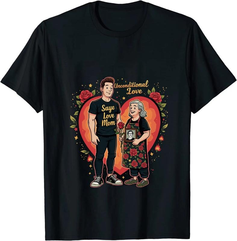 [100% Cotton] Heartwarming Family Bond Unconditional Love T-Shirt With Roses And Cherished Memories Design Hoodie, Sweatshirt