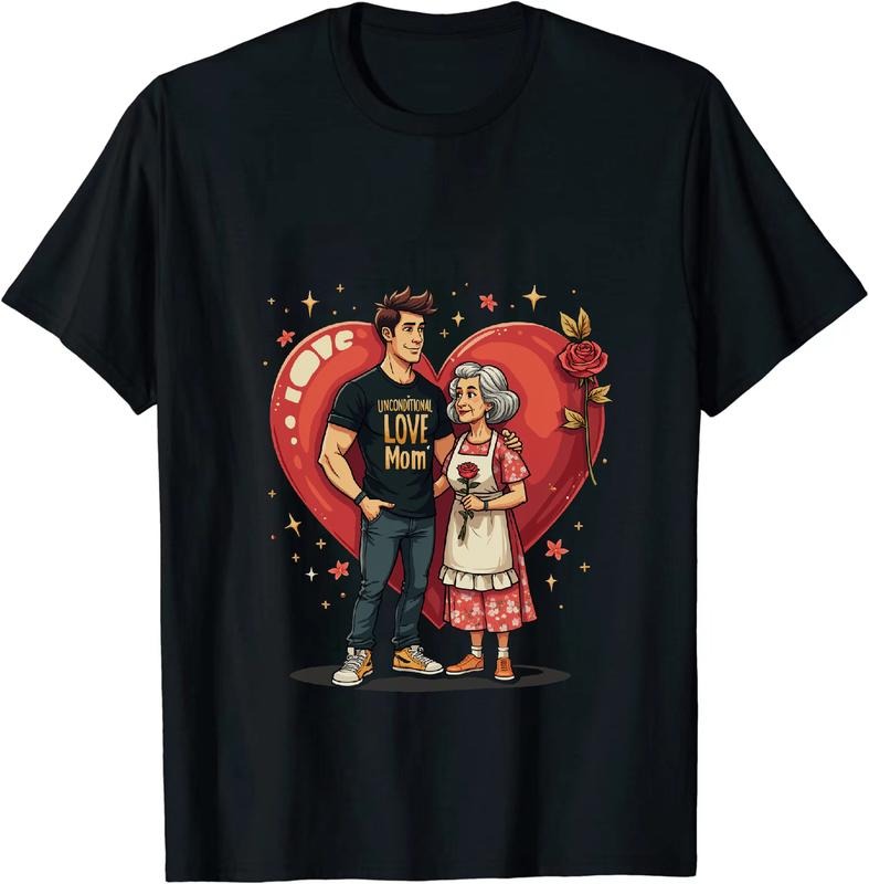 [100% Cotton] Heartwarming Family Love Mom And Dad Couple Matching T-Shirt With Floral Design Hoodie, Sweatshirt