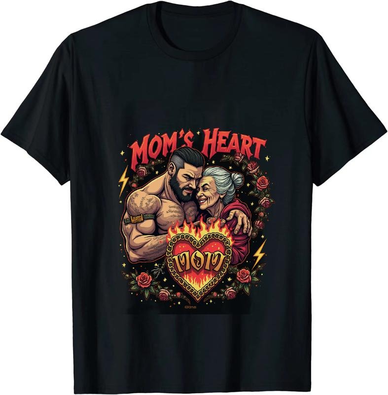 [100% Cotton] Heartwarming Mom And Son Love Floral Design T-Shirt With 100 Emblem Hoodie, Sweatshirt | HypeDripTees.com