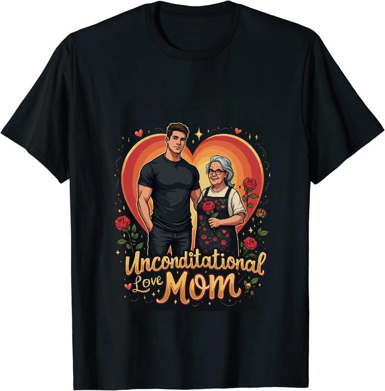 [100% Cotton] Heartwarming Unconditional Love Mom And Son T-Shirt With Floral Design Hoodie, Sweatshirt | HypeDripTees.com