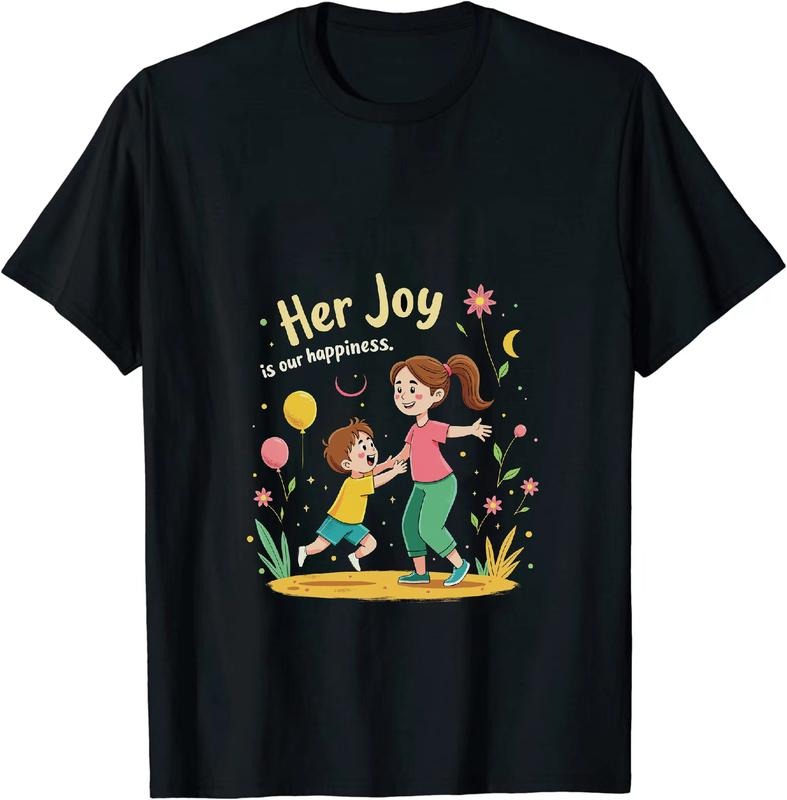 [100% Cotton] Her Joy Is Our Happiness Cute Cartoon Family Love T-Shirt Hoodie, Sweatshirt | HypeDripTees.com