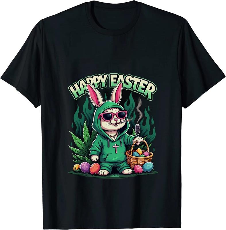 [100% Cotton] High Society Happy Easter Bunny 420 T - Shirt Hoodie, Sweatshirt | HypeDripTees.com