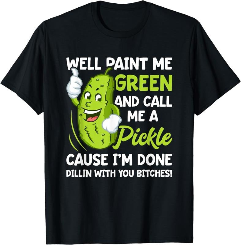 [100% Cotton] Hilarious Pickle Dill With It Sassy Green Thumbs Up T-Shirt Hoodie, Sweatshirt | HypeDripTees.com