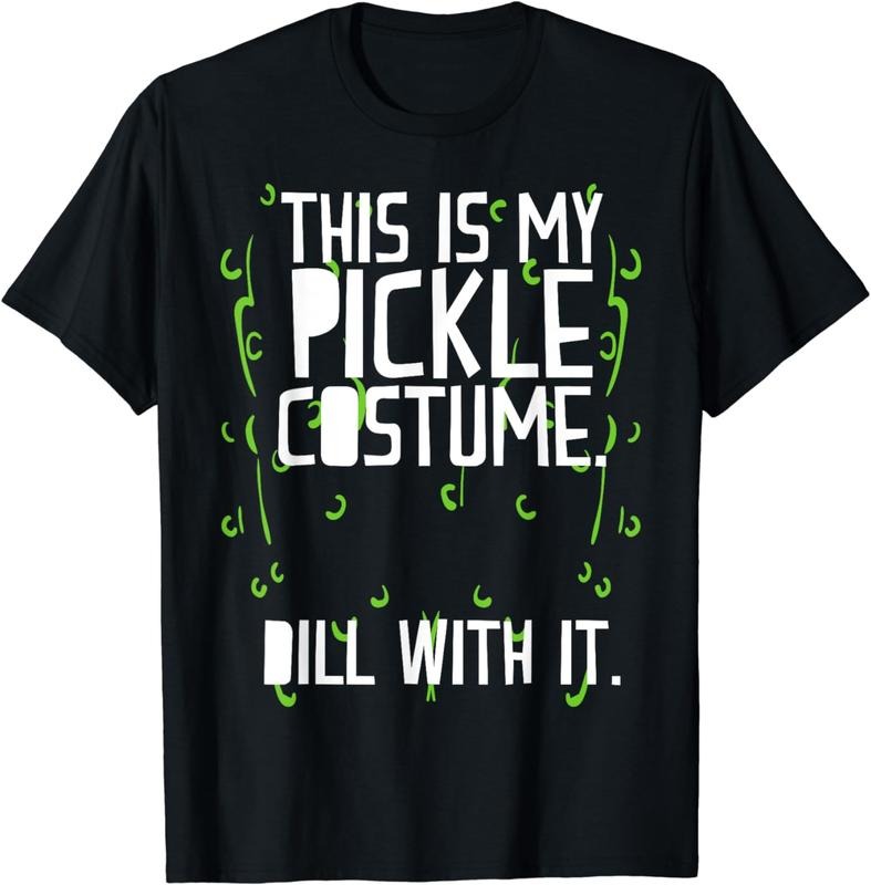 [100% Cotton] Hilarious Pickle Pun Dill With It Costume Idea T-Shirt For Comedy Fans Hoodie, Sweatshirt | HypeDripTees.com
