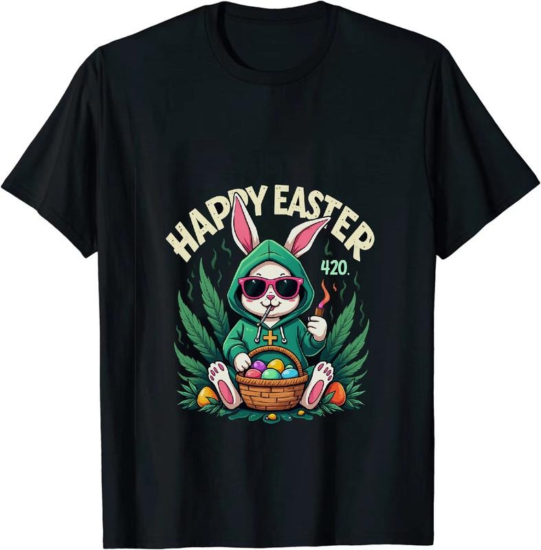 [100% Cotton] Hip Hop Inspired Happy Easter 420 Bunny T