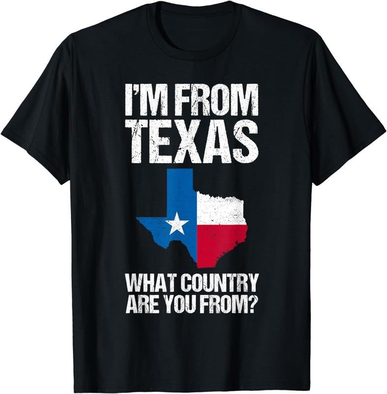 [100% Cotton] I Am From Texas State Pride Bold Design Casual Wear T-Shirt Hoodie, Sweatshirt | HypeDripTees.com