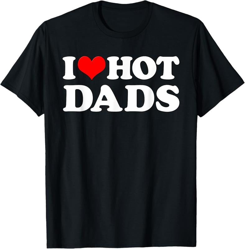 [100% Cotton] I Heart Dads Cool Black And White Graphic T-Shirt For Family Love Hoodie, Sweatshirt | HypeDripTees.com