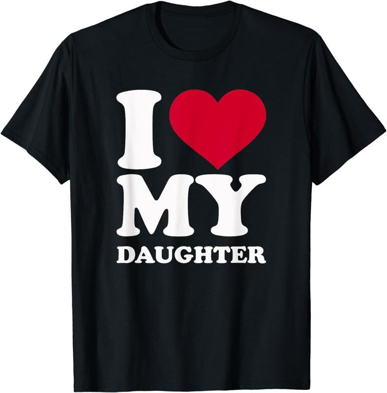 [100% Cotton] I Love My Daughter Heartwarming Family Bond T-Shirt Design Hoodie, Sweatshirt | HypeDripTees.com