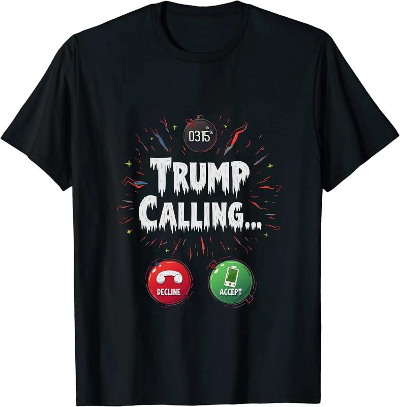 [100% Cotton] Imperial Trump Calling T - Shirt With Melting Text Hoodie, Sweatshirt | HypeDripTees.com