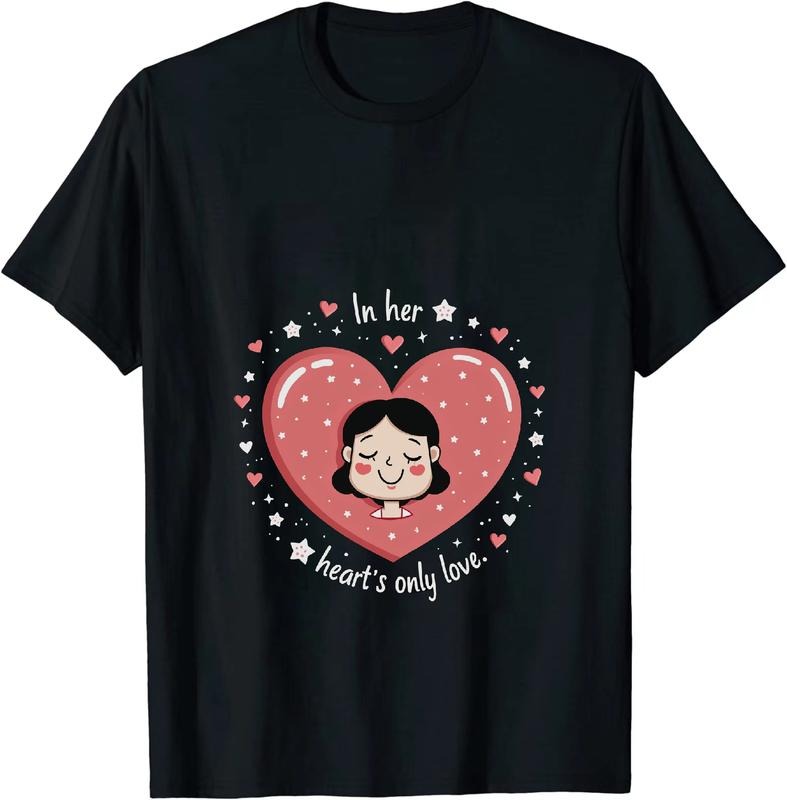 [100% Cotton] In Her Heart Only Love Cute Cartoon Character T-Shirt Hoodie, Sweatshirt | HypeDripTees.com